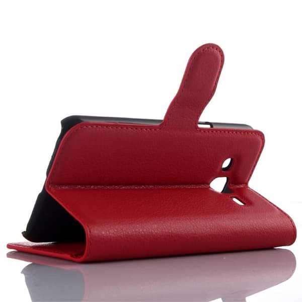 Samsung Galaxy J3 (2016) / J3 enkelt læder-etui - Rød Red