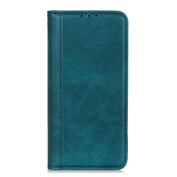 Äkta läder OnePlus Ace Pro / OnePlus 10T fodral med magnetisk stängning Grön