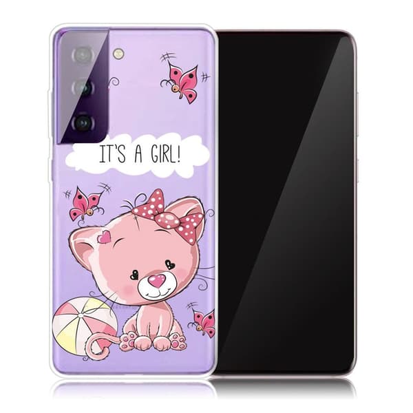 Deco Samsung Galaxy S21 etui - pink kat Pink