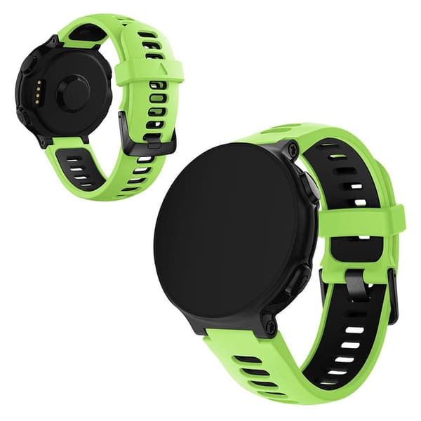 Garmin Forerunner 735XT / 220 / 230 / 235 / 620 / 630 holdbar silikone Urrem - Grøn / Sort Green