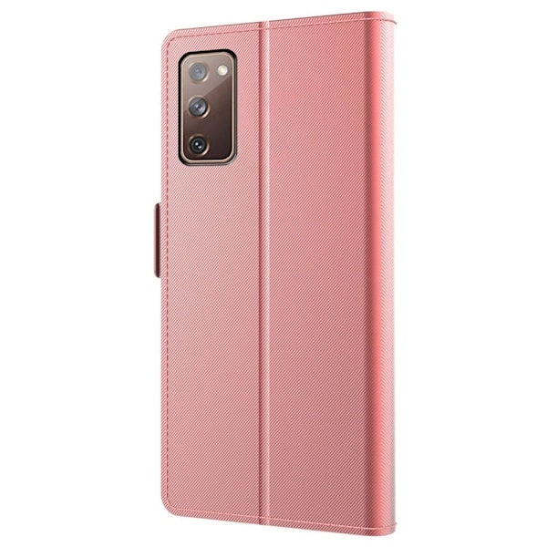 Phone Suojakotelo With Make-up Mirror And Slick Design For Samsung Galaxy S20 Fe 2022 / S20 Fe 5g / S20 Fe - Ruusukulta Pink