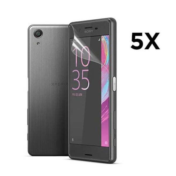 5 x krystalklar skærmbeskyttelsesfilm til Sony Xperia X Performance (5 pack) Transparent