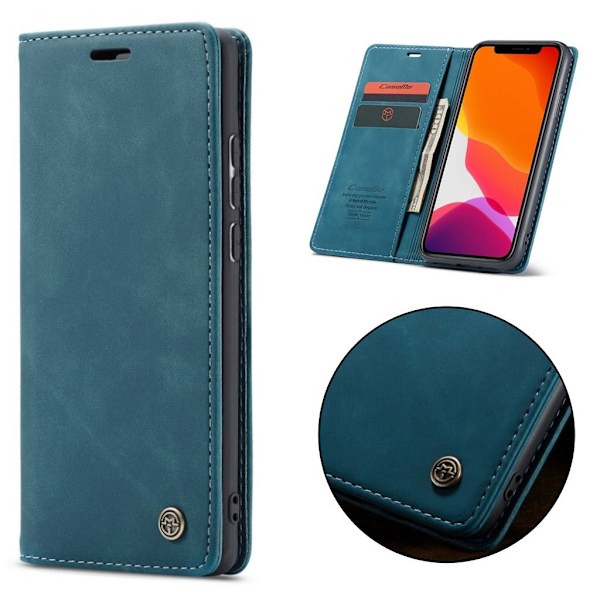 CaseMe iPhone 11 Vintage kotelot - Sininen Blue