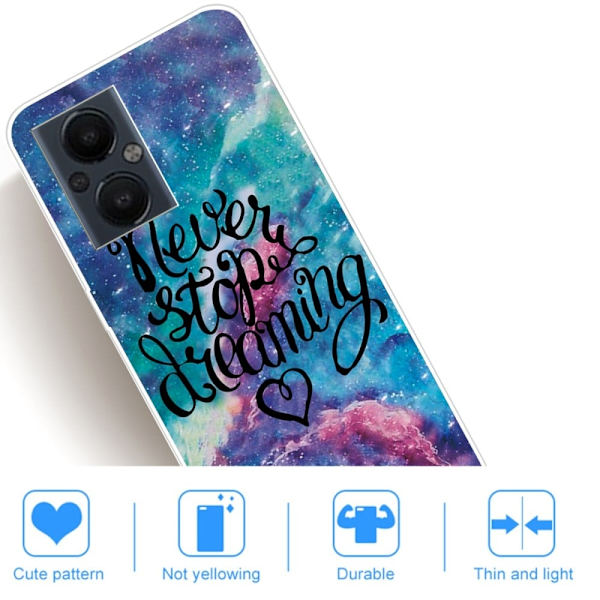 Deco OnePlus Nord N20 5G Etui - Never Stop Dreaming Multicolor