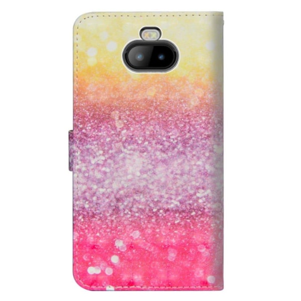 Sony Xperia 10 Plus mønster læder etui - glitter Elementer Multicolor