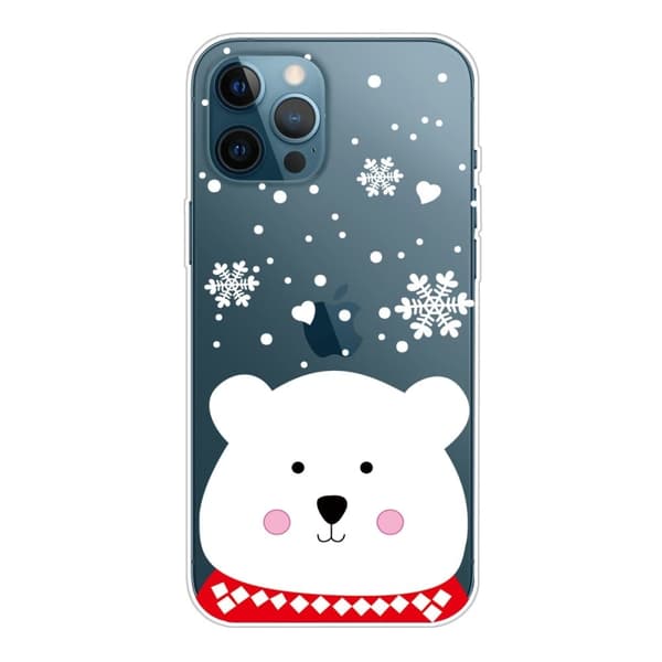 Julfodral till iPhone 14 Pro Max - Knubbig Björn Vit
