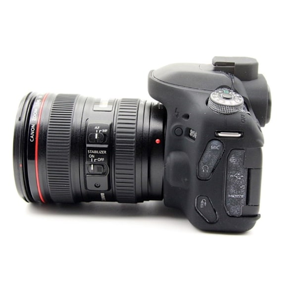 Canon EOS 80D blød silikone protecive etui - Sort Black