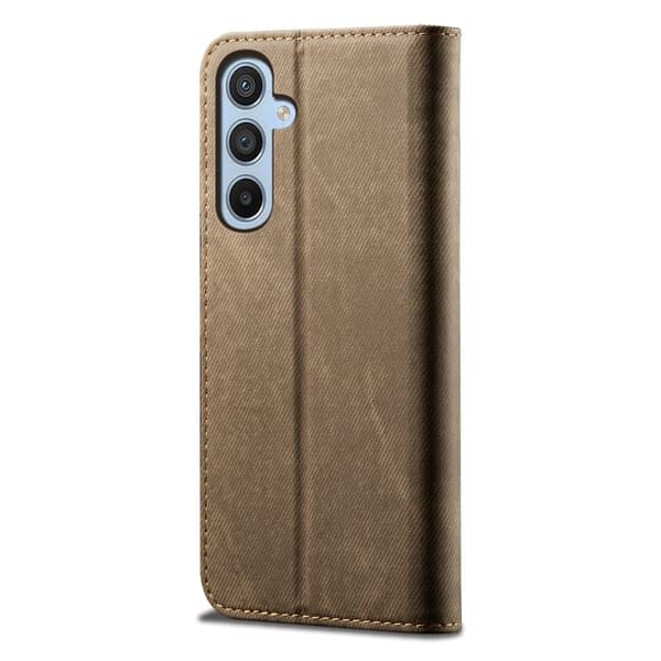 Jeans Samsung Galaxy M14 Läppäkotelo - Khaki Brown