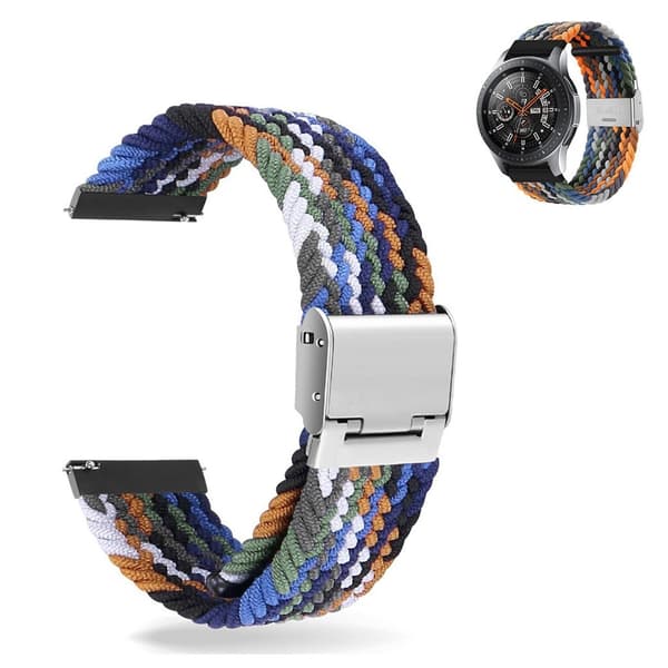 22mm Universal elastinen nailon kellohihna - Cowboy Tyyli Multicolor
