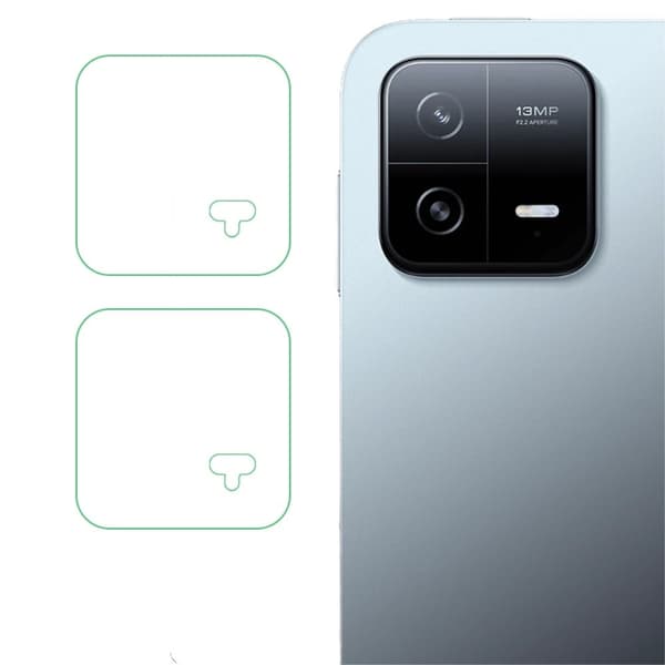 2Pcs Xiaomi Pad 6 / 6 Pro arc edge hærdet glaslinsefilm Transparent