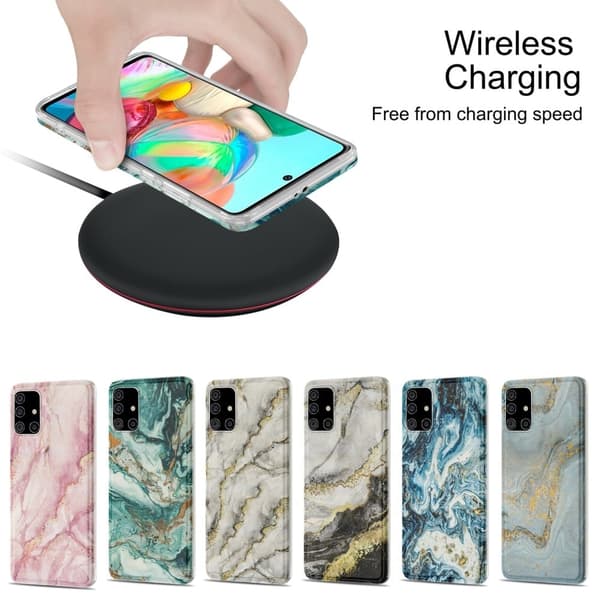 Marble Samsung Galaxy A71 5G Etui - Grønn Green
