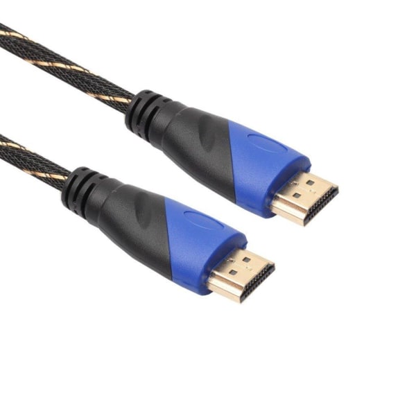 Universel HDMI kabel V1.4 AV HD 3D til PS3 Xbox HDTV 1080P af vævede lag af mønstrede masker Blue