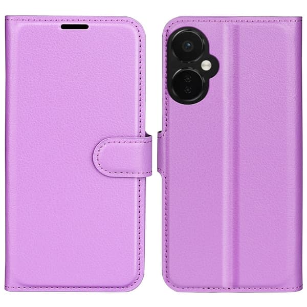 Klassisk OnePlus Nord CE 3 Flip Etui - Lilla Purple