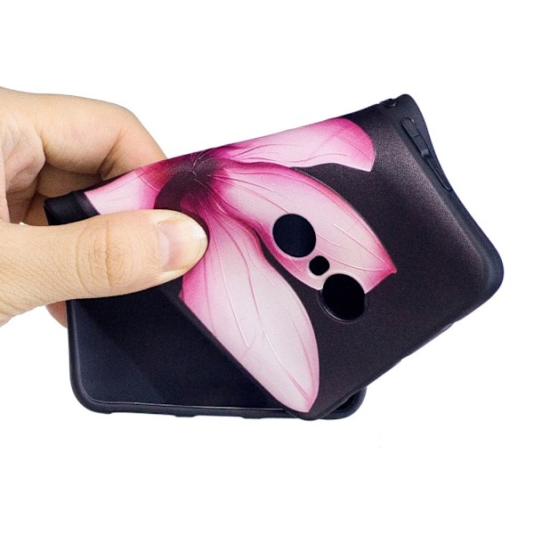 Xiaomi Redmi Note 4 Deksel laget av silikon - Rosa blomst Pink
