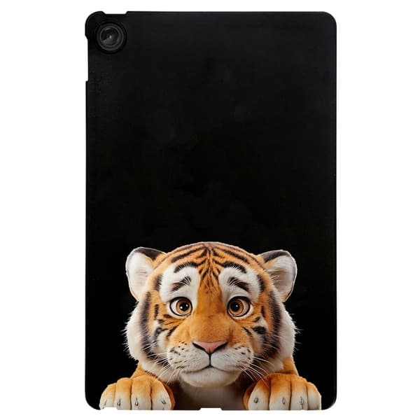 Lenovo Tab M10 Plus (3rd Gen) Case Pattern Printing Slim Flexible Tablet Protective Cover - Little Tiger Brown