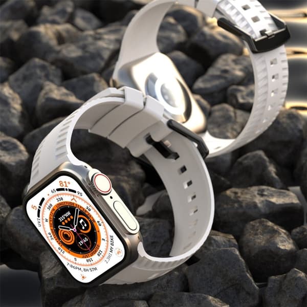 Apple Watch Series 8 (41mm) enkelt silikonarmband - Vit Vit