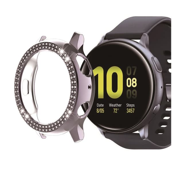 Samsung Galaxy Watch Active 2 - 44mm elegant rombformad ram - Grå Silvergrå