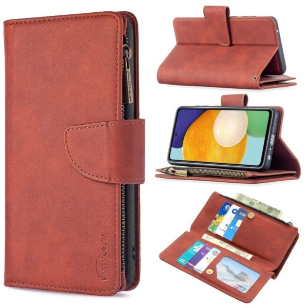 Premium Wallet Samsung Galaxy A52 5G etui - Brun Brown