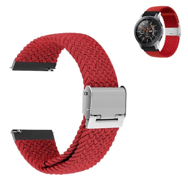 22 mm universal elastisk nylonklokkerem - Rød Red