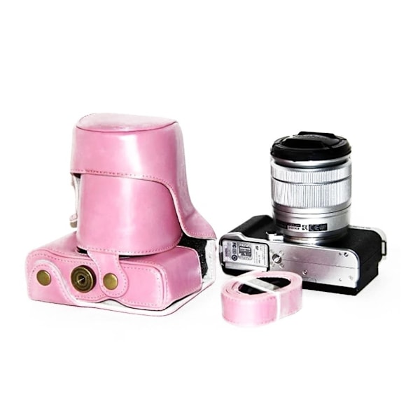 Fuji XM1/XA2/XA1 kameraetui i læder - Lyserød Pink