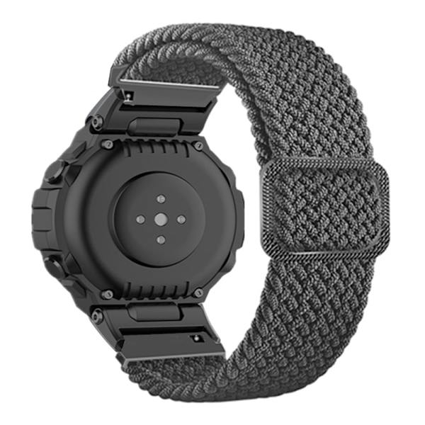 Amazfit T-Rex Pro / T-Rex / Ares fleksibel nylon urrem - Grå Silver grey