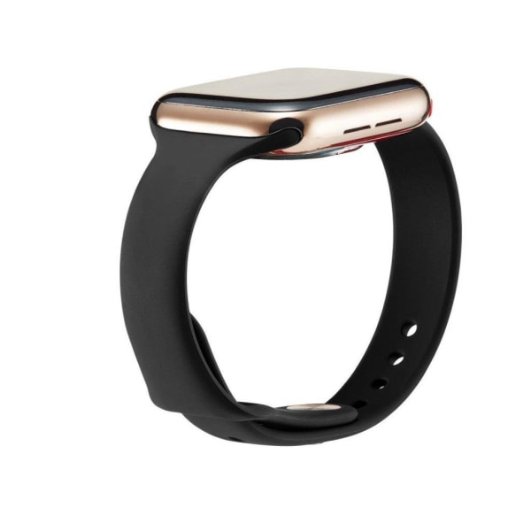 Apple Watch Series 5 44mm simpel silikone Urrem - Sort Black