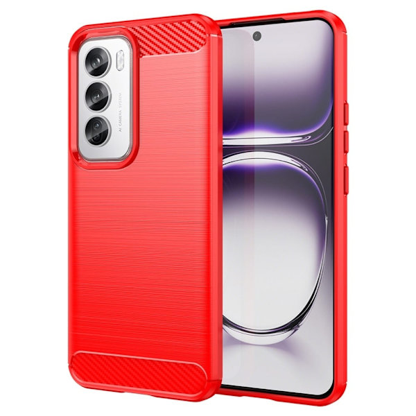 Carbon Flex Oppo Reno12 Pro deksel - Rød Red