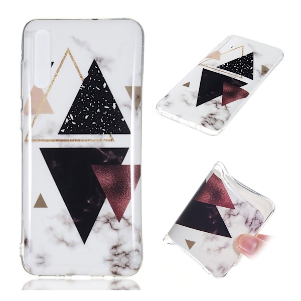 Marble design Samsung Galaxy A70 kotelot - Tyyli D Multicolor