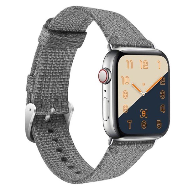 Apple Watch Series 4 44mm klockband av nylon - Grå Silvergrå
