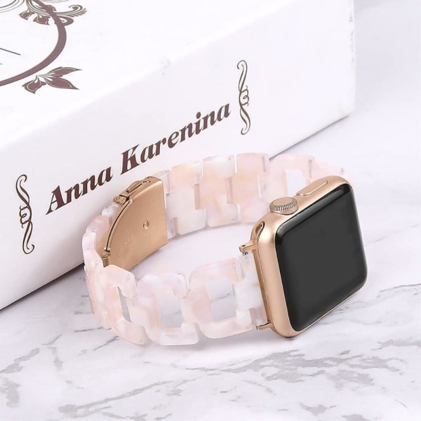 Apple Watch (41mm) elegantti hartsityylinen kellonhihna - Vaaleanpunainen Sekoitus Pink