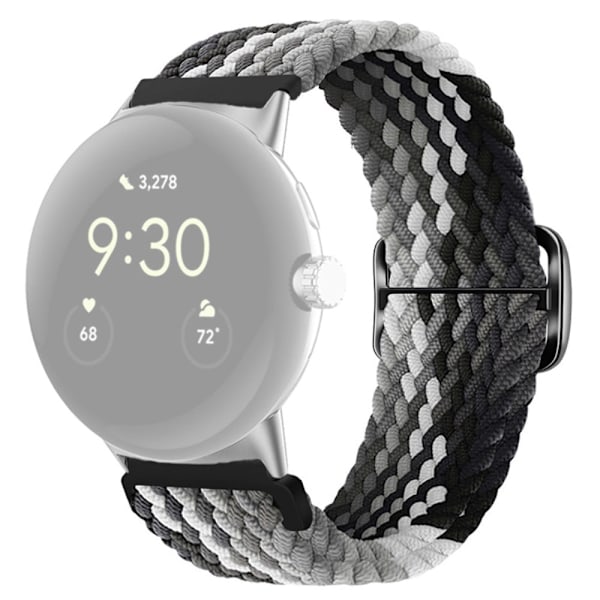 Google Pixel Watch-klokkerem i nylon - Gradient Grå Silver grey