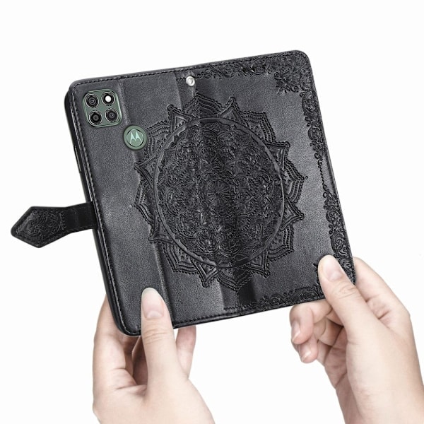 Mandala Motorola Moto G9 Power Flip Etui - Sort Black