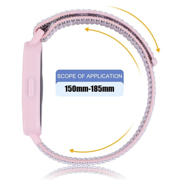 Huawei Band 8 / 9 Nylon Loop Klockarmband med integrerat flexibelt skyddsfodral - Flerfärgad multifärg