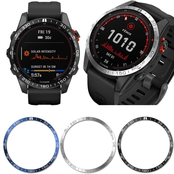 Garmin Fenix 7S sportig skala med ram i rostfritt stål - Silver / Grå Silvergrå