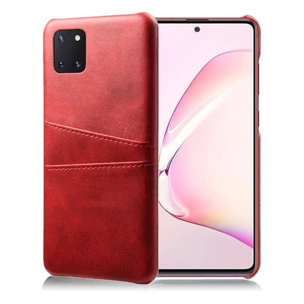 Samsung Galaxy Note 10 Lite skal med korthållare - Röd Röd