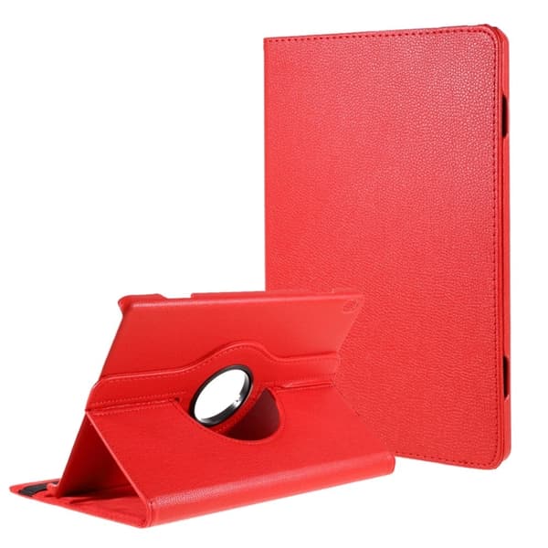 Lenovo Tab M10 enkelt lærveske - Rød Red