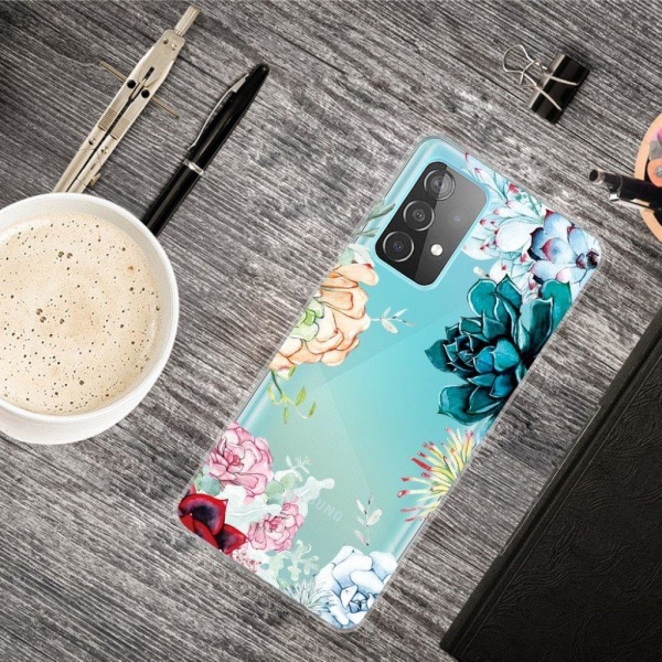 Deco Samsung Galaxy A72 5G kotelot - Elävä Kukka Multicolor