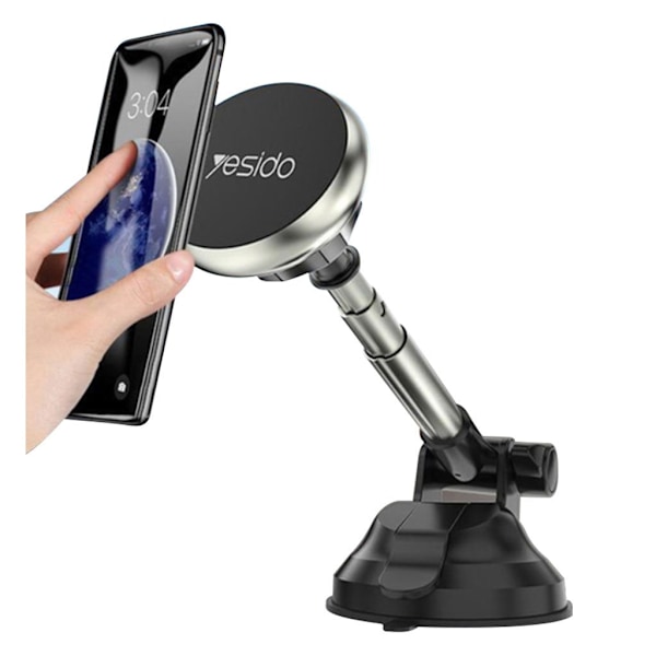 YESIDO C41 Universaali kojelaudan autokiinnike - Harmaa Silver grey