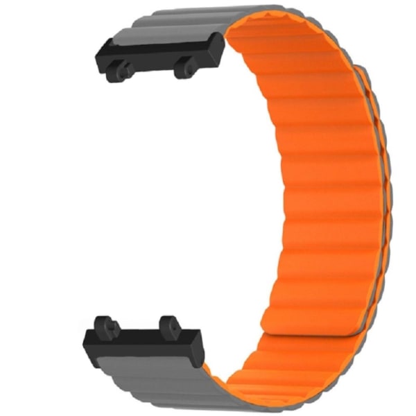 Amazfit T-Rex 2 klockarmband i silikon med dubbla färger - Grå / Orange Orange