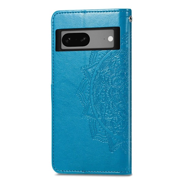 Mandala Google Pixel 7a Läppäkotelo - Sininen Blue