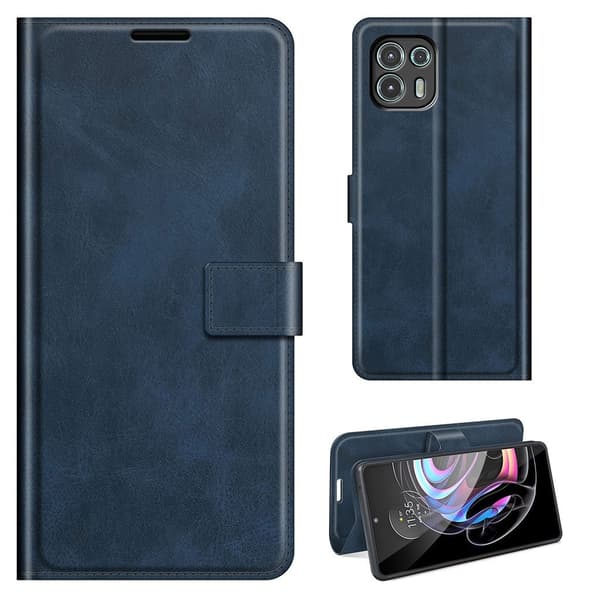 Lompakko Nahkakotelo For Motorola Edge 20 Lite - Sininen Blue
