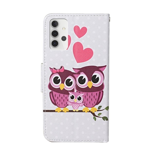Wonderland Samsung Galaxy A32 Läppäkotelo - Owls Multicolor