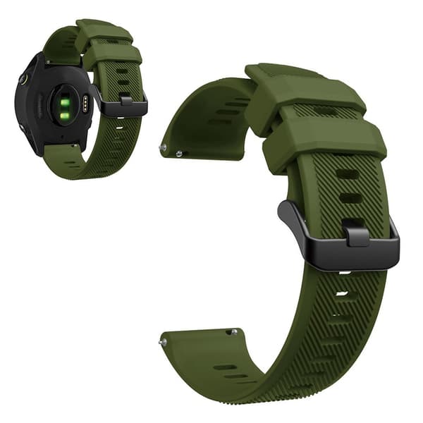 Garmin Forerunner 745 silicone watch band - Army Green Grön