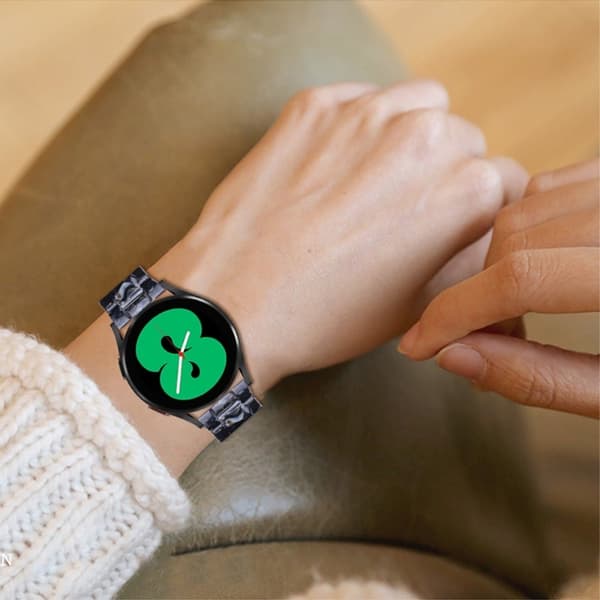 20 mm Garmin Vivomove 3 urrem i resin - Sort Mix Black