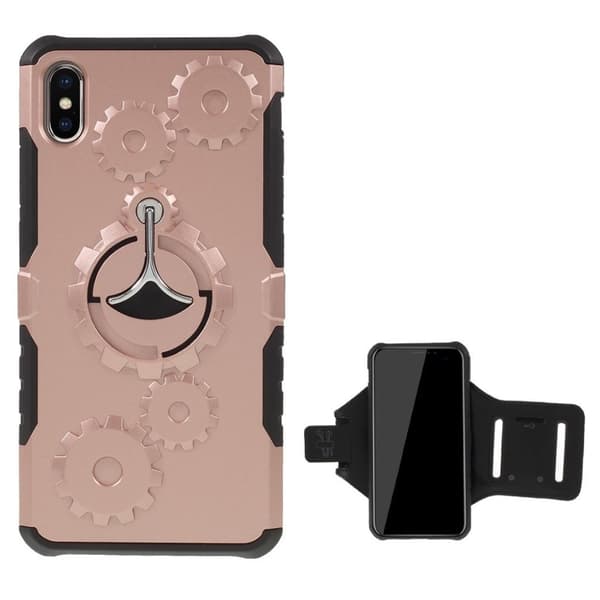 iPhone 9 Plus beskyttelses deksel av hybrid materiale - rose gull Multicolor