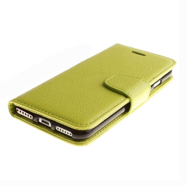 iPhone Xs Max flip etui i litchi-narvelæder - Grøn Green