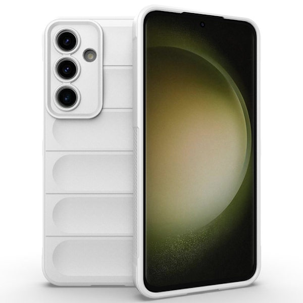 Mjukt greppformat Samsung Galaxy S24 FE skal - Vit Vit