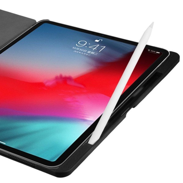 iPad Pro 11 inch (2018) triangel vikbart syntetläder skydssfodra Svart