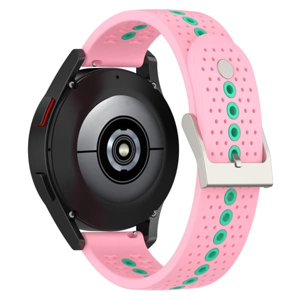 20 mm universal urrem med to farver - Lyserød / Grøn Pink