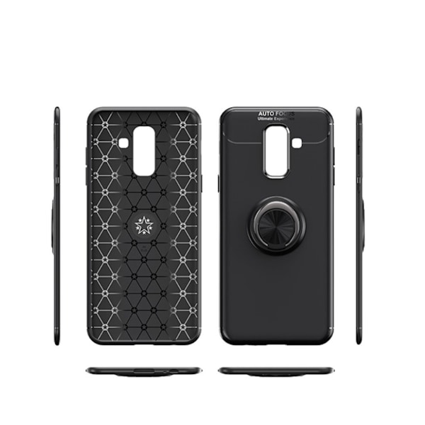Samsung Galaxy A6 Plus (2018) mobilskal metall silikon - Svart Svart